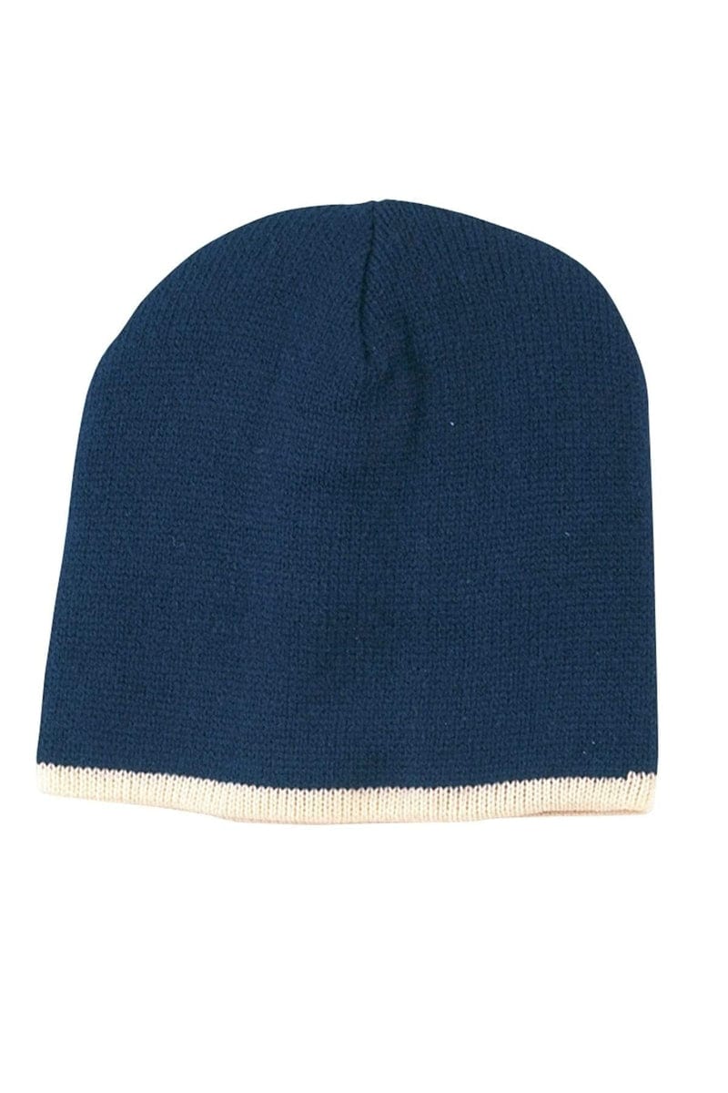Big Accessories Headwear OS / Navy/ Cream Big Accessories TNT: Knit Beanie