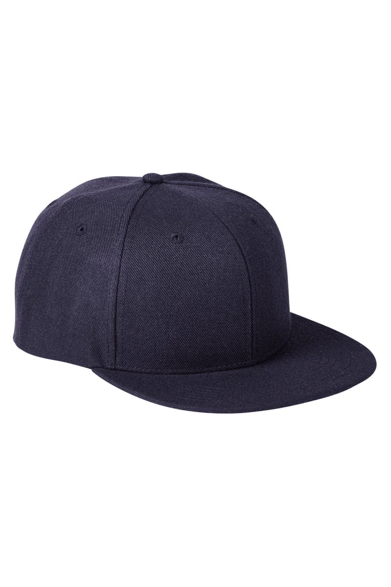 Big Accessories Headwear OS / Navy/ Navy Big Accessories BA539: Flat Bill Sport Cap