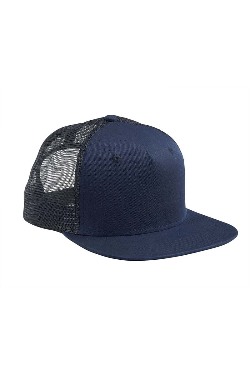 Big Accessories Headwear OS / Navy/ Navy Big Accessories BX025: Surfer Trucker Cap