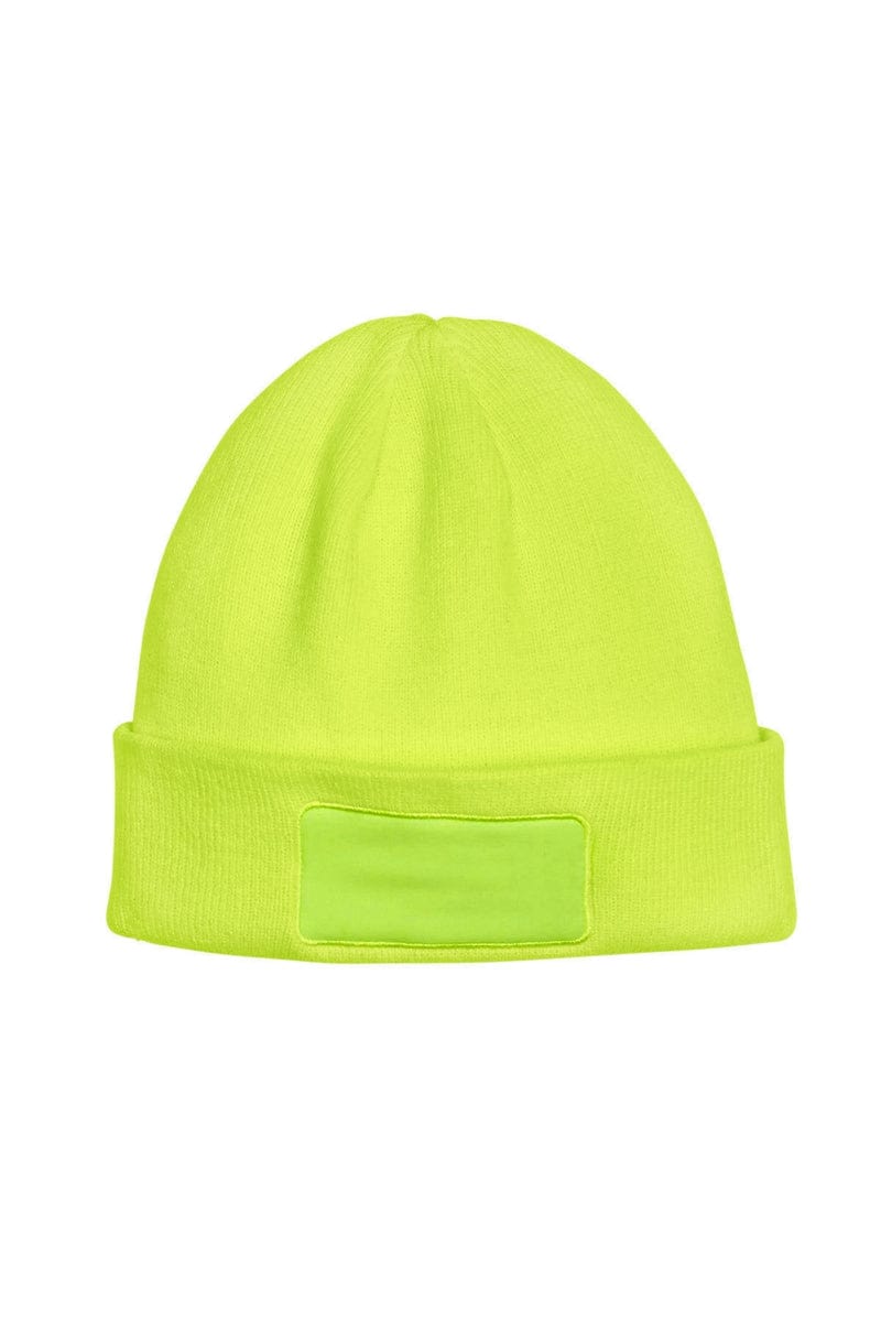Big Accessories Headwear OS / Neon Yellow Big Accessories BA527: Patch Beanie