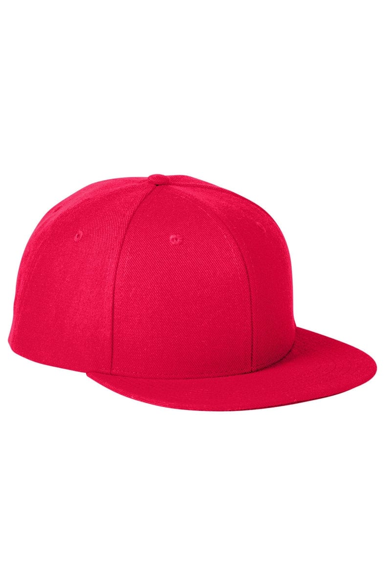 Big Accessories Headwear OS / Red Big Accessories BA539: Flat Bill Sport Cap