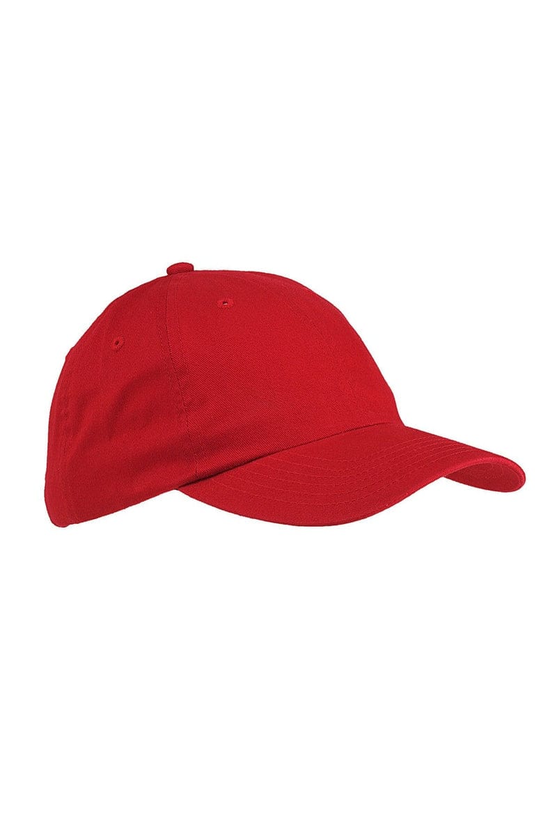 Big Accessories Headwear OS / Red Big Accessories BX001Y: Youth 6-Panel Brushed Twill Unstructured Cap