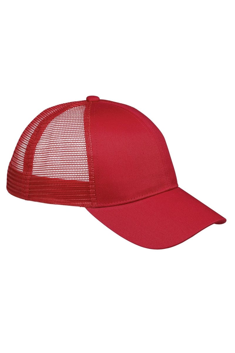 Big Accessories Headwear OS / Red Big Accessories BX019: 6-Panel Structured Trucker Cap