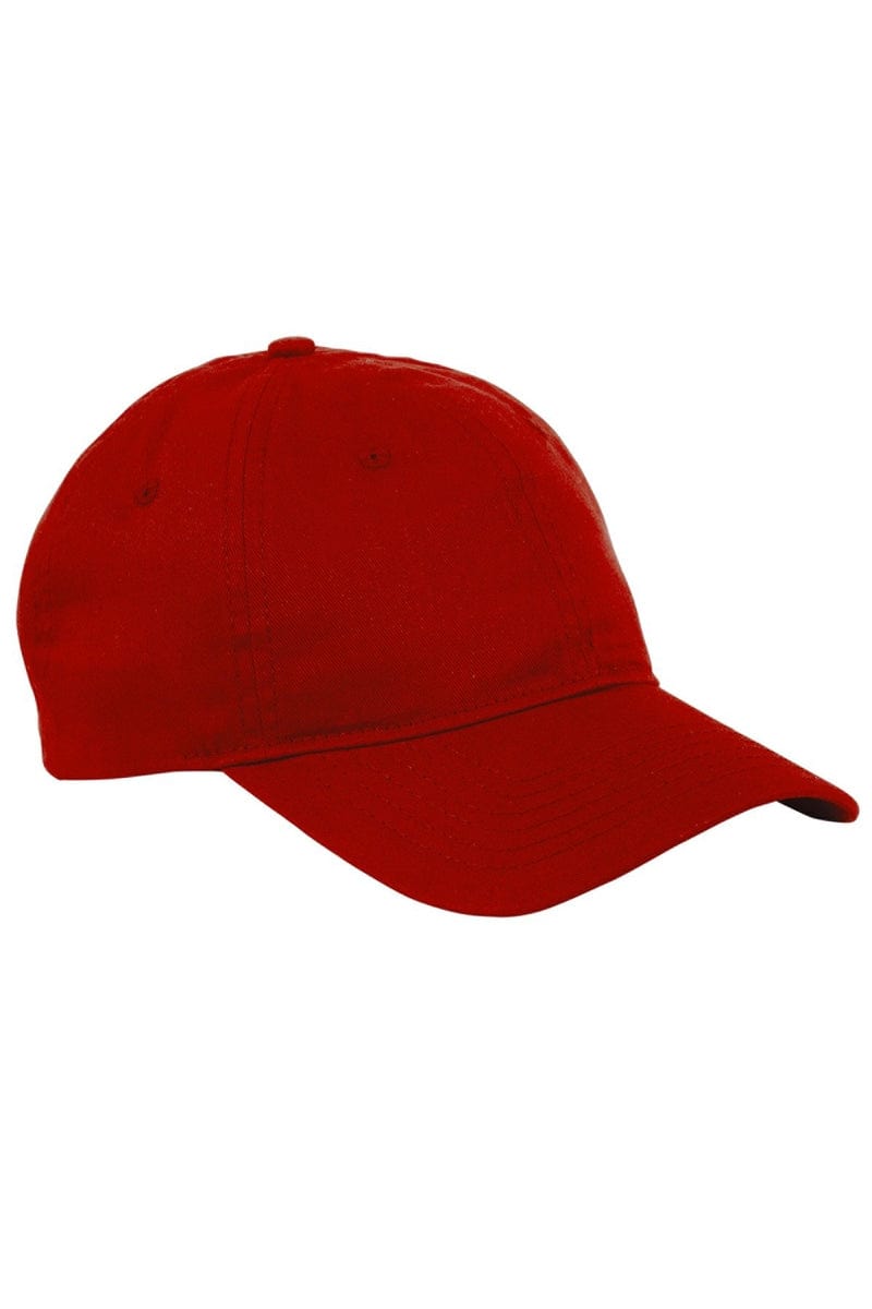 Big Accessories Headwear OS / Red Big Accessories BX880: 6-Panel Twill Unstructured Cap