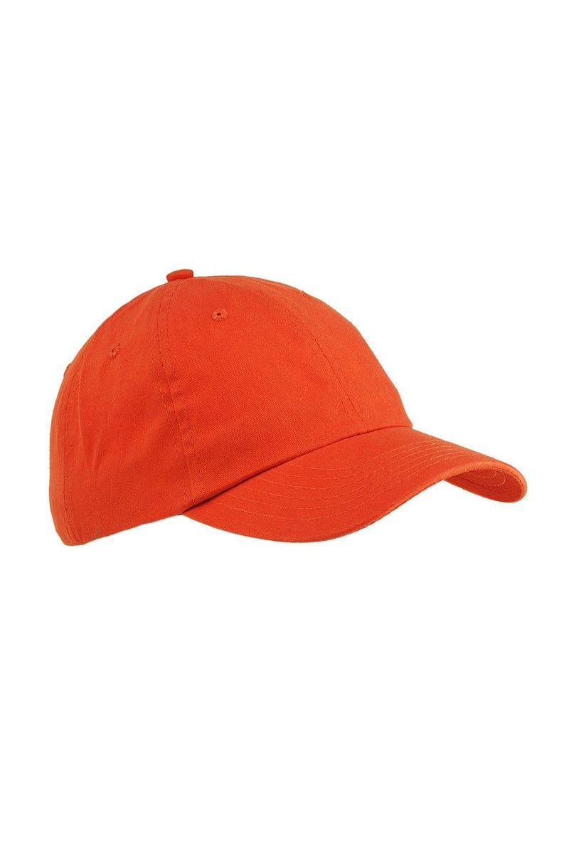 Big Accessories Headwear OS / Tangerine Big Accessories BX001: 6-Panel Brushed Twill Unstructured Cap
