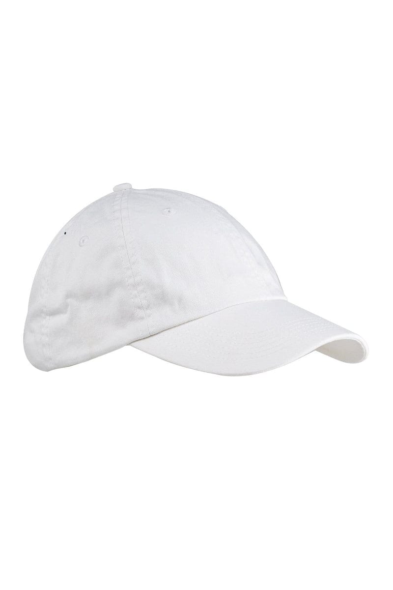 Big Accessories Headwear OS / White Big Accessories BX005: 6-Panel Washed Twill Low-Profile Cap