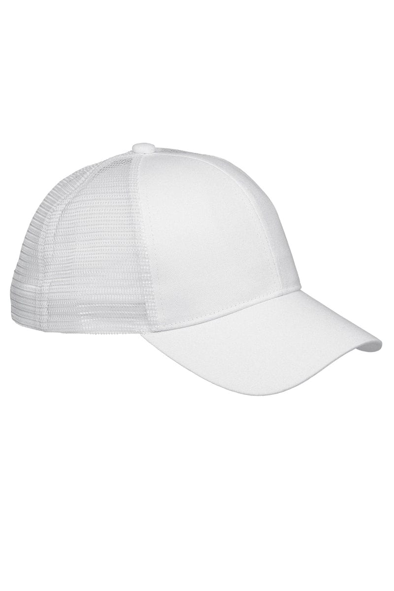 Big Accessories Headwear OS / White Big Accessories BX019: 6-Panel Structured Trucker Cap