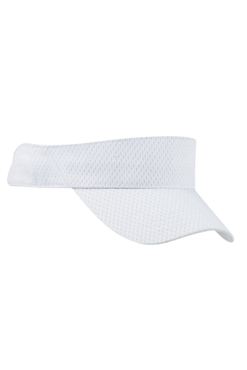 Big Accessories Headwear OS / White Big Accessories BX022: Sport Visor with Mesh