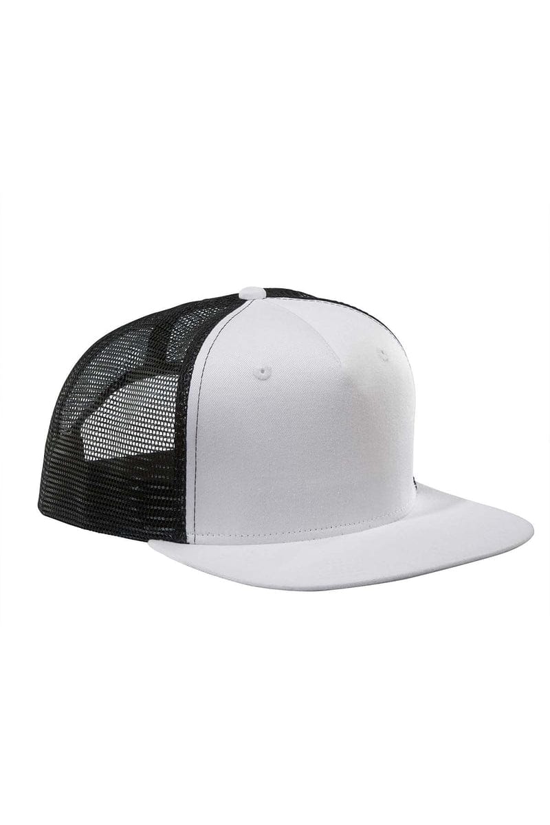 Big Accessories Headwear OS / White/ Black Big Accessories BX025: Surfer Trucker Cap