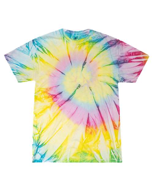 Colortone 1000-Unisex Multi-Color Tie-Dyed T-Shirt in Lollypop