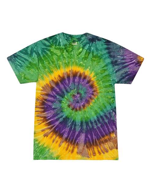 Colortone 1000-Unisex Multi-Color Tie-Dyed T-Shirt in Mardi Gras