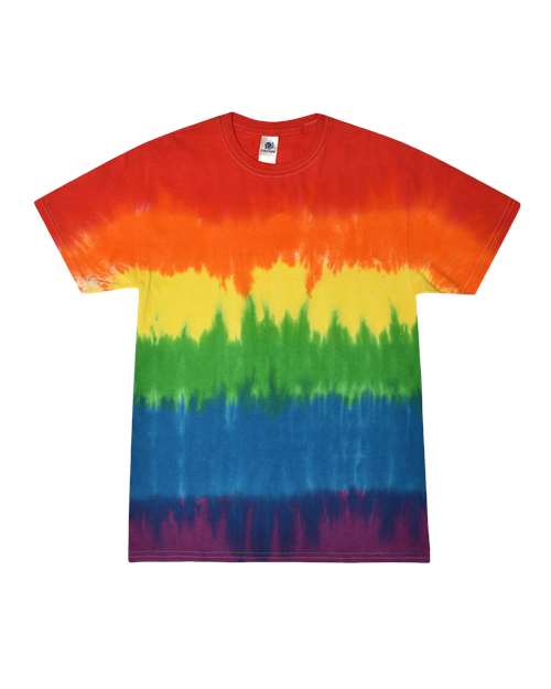 Colortone 1000-Unisex Multi-Color Tie-Dyed T-Shirt in Pride
