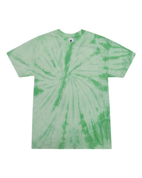 Colortone 1000-Unisex Multi-Color Tie-Dyed T-Shirt in Spider Mint