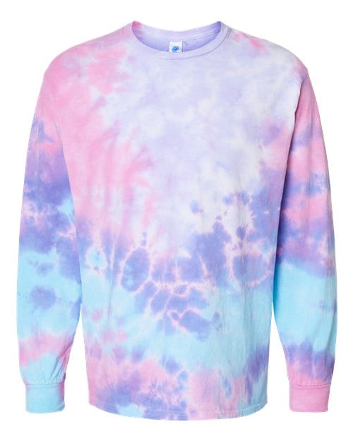Colortone 2000-Unisex Tie-Dyed Long Sleeve T-Shirt in Cotton Candy
