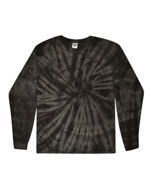 Colortone 2000-Unisex Tie-Dyed Long Sleeve T-Shirt in Spider Black