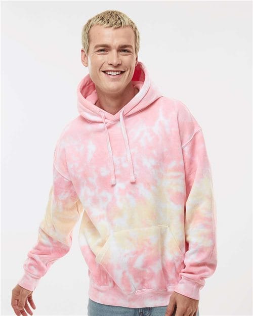 Colortone 8777-Unisex Tie-Dyed Hooded Sweatshirt in 