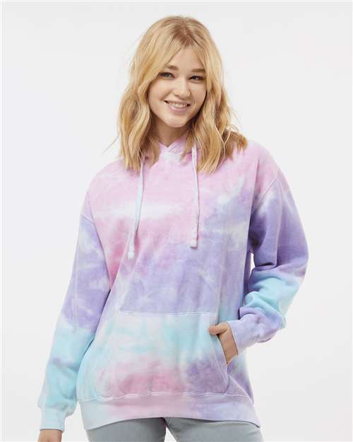 Colortone 8777-Unisex Tie-Dyed Hooded Sweatshirt in 
