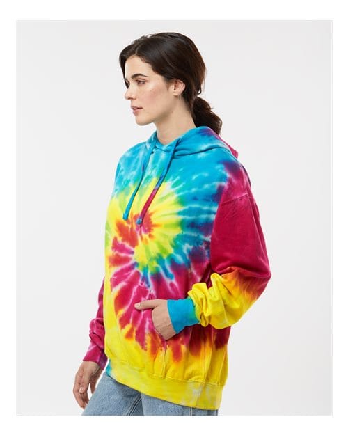 Colortone 8777-Unisex Tie-Dyed Hooded Sweatshirt in 