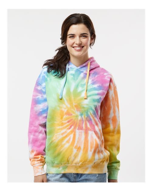 Colortone 8777-Unisex Tie-Dyed Hooded Sweatshirt in 