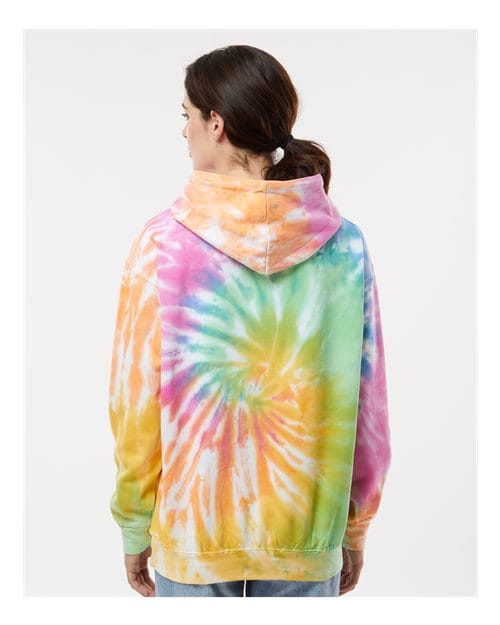 Colortone 8777-Unisex Tie-Dyed Hooded Sweatshirt in 