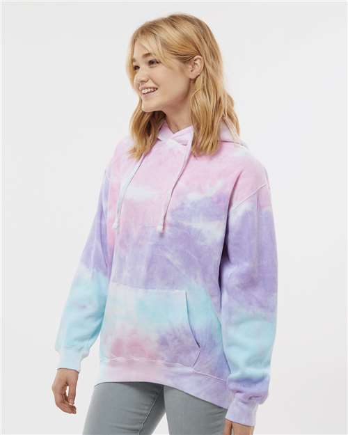Colortone 8777-Unisex Tie-Dyed Hooded Sweatshirt in 