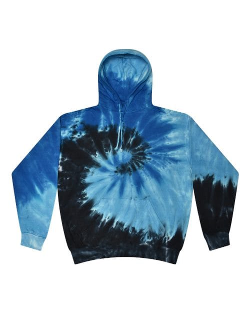 Colortone 8777-Unisex Tie-Dyed Hooded Sweatshirt in Blue Ocean