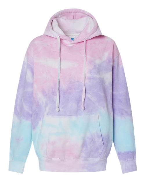 Colortone 8777-Unisex Tie-Dyed Hooded Sweatshirt in Cotton Candy