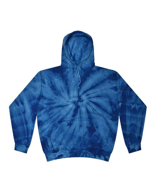 Colortone 8777-Unisex Tie-Dyed Hooded Sweatshirt in Spider Royal
