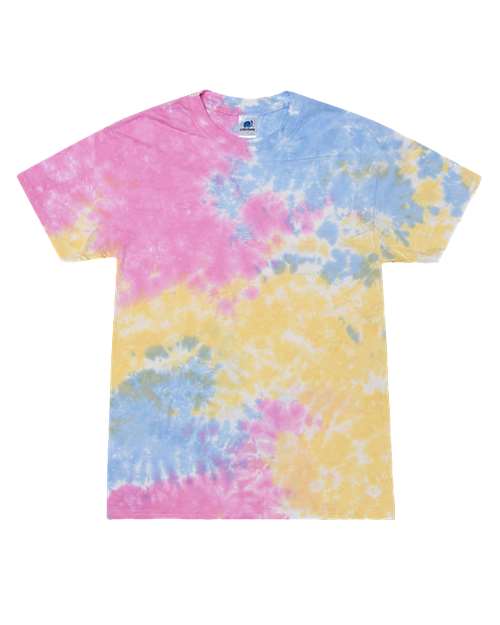 Colortone 1000Y-Youth Multi-Color Tie-Dyed T-Shirt in Sherbet
