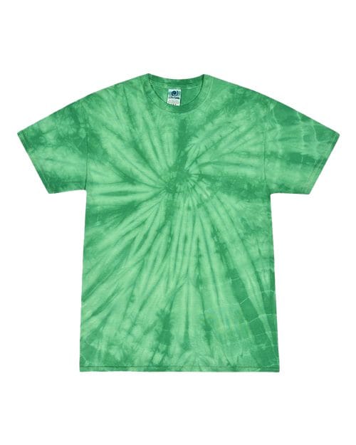 Colortone 1000Y-Youth Multi-Color Tie-Dyed T-Shirt in Spider Kelly