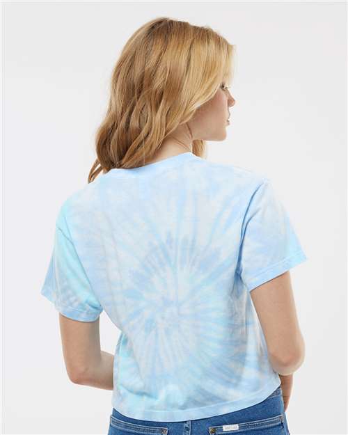 Colortone 1050-Women's Tie-Dyed Crop T-Shirt in 