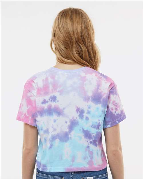 Colortone 1050-Women's Tie-Dyed Crop T-Shirt in 