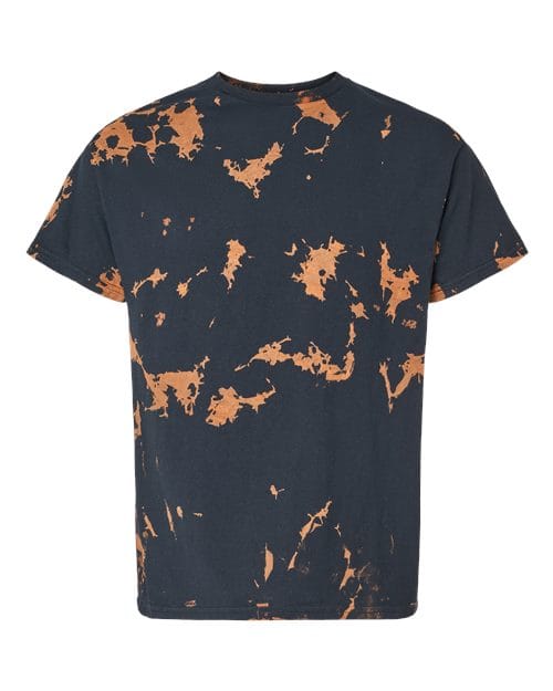 Colortone 1385-Unisex Bleach Out Dyed T-Shirt in Black