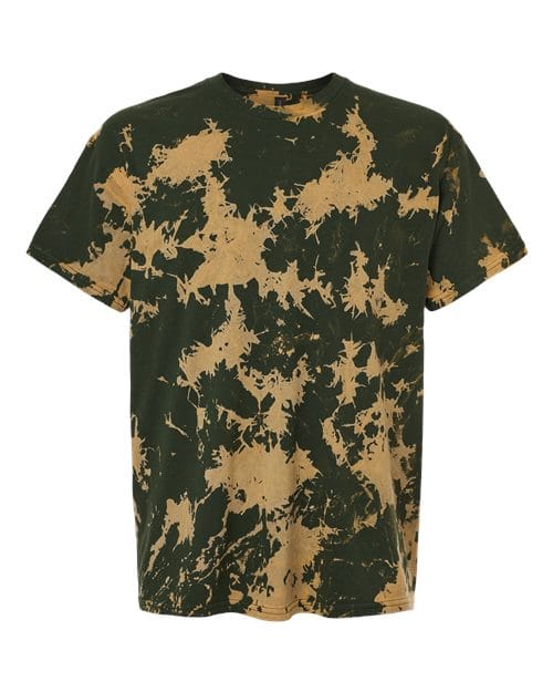 Colortone 1385-Unisex Bleach Out Dyed T-Shirt in Green