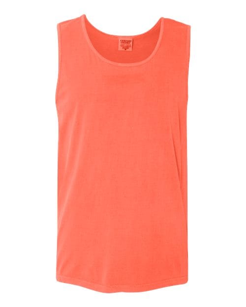 Comfort Colors 2437 XS / Neon Red Orange 9360: Unisex Garment-Dyed Heavyweight Tank Top