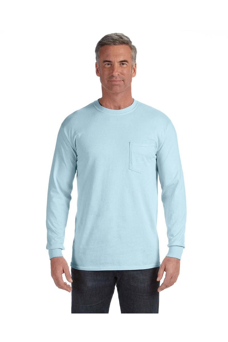 Comfort Colors T-Shirts S / Chambray Comfort Colors C4410: Adult Heavyweight Long-Sleeve Pocket T-Shirt