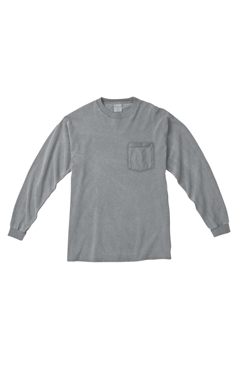 Comfort Colors T-Shirts S / Granite Comfort Colors C4410: Adult Heavyweight Long-Sleeve Pocket T-Shirt