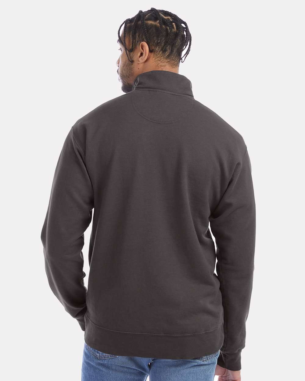 ComfortWash by Hanes Fleece - Premium - Crew ComfortWash by Hanes GDH425 Unisex Garment-Dyed Quarter-Zip Sweatshirt