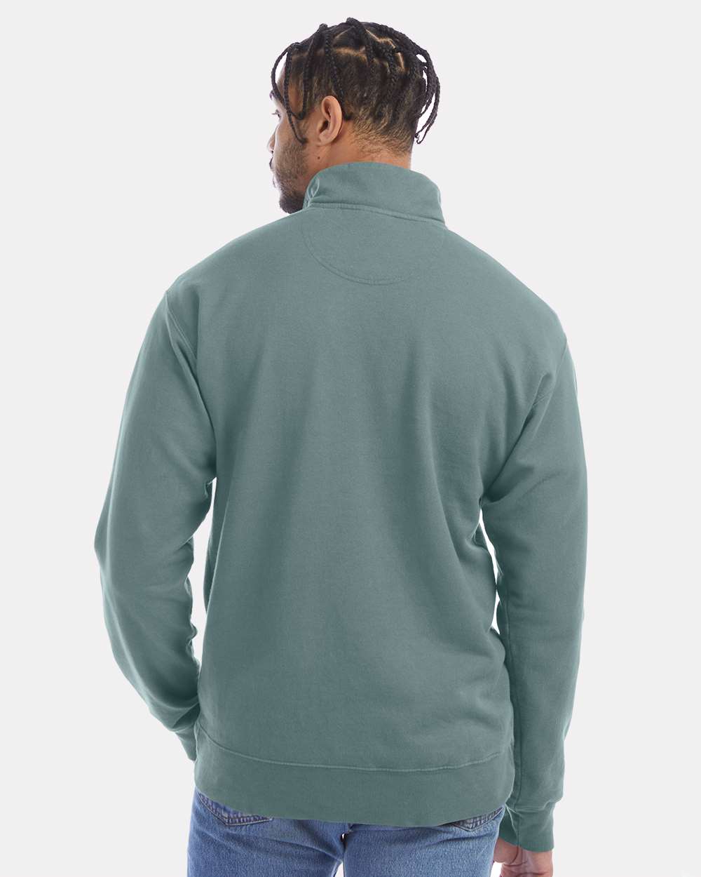 ComfortWash by Hanes Fleece - Premium - Crew ComfortWash by Hanes GDH425 Unisex Garment-Dyed Quarter-Zip Sweatshirt