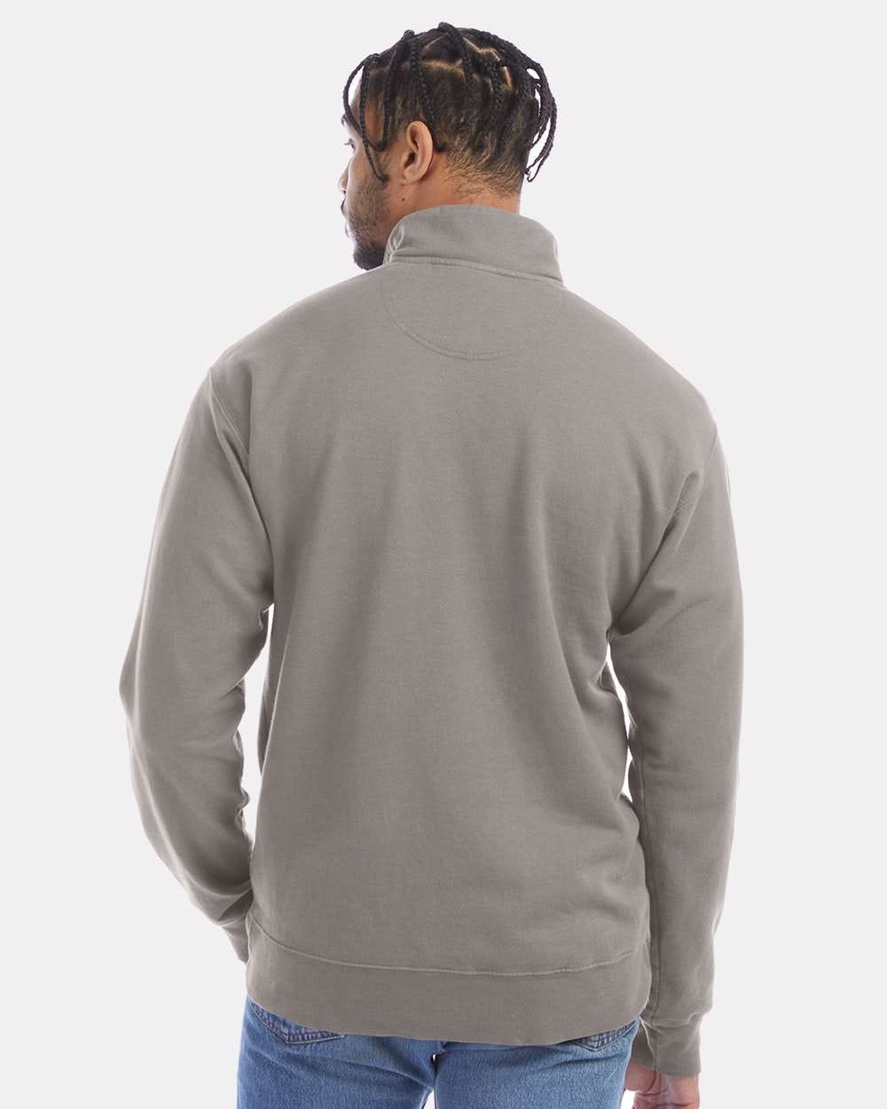 ComfortWash by Hanes Fleece - Premium - Crew ComfortWash by Hanes GDH425 Unisex Garment-Dyed Quarter-Zip Sweatshirt