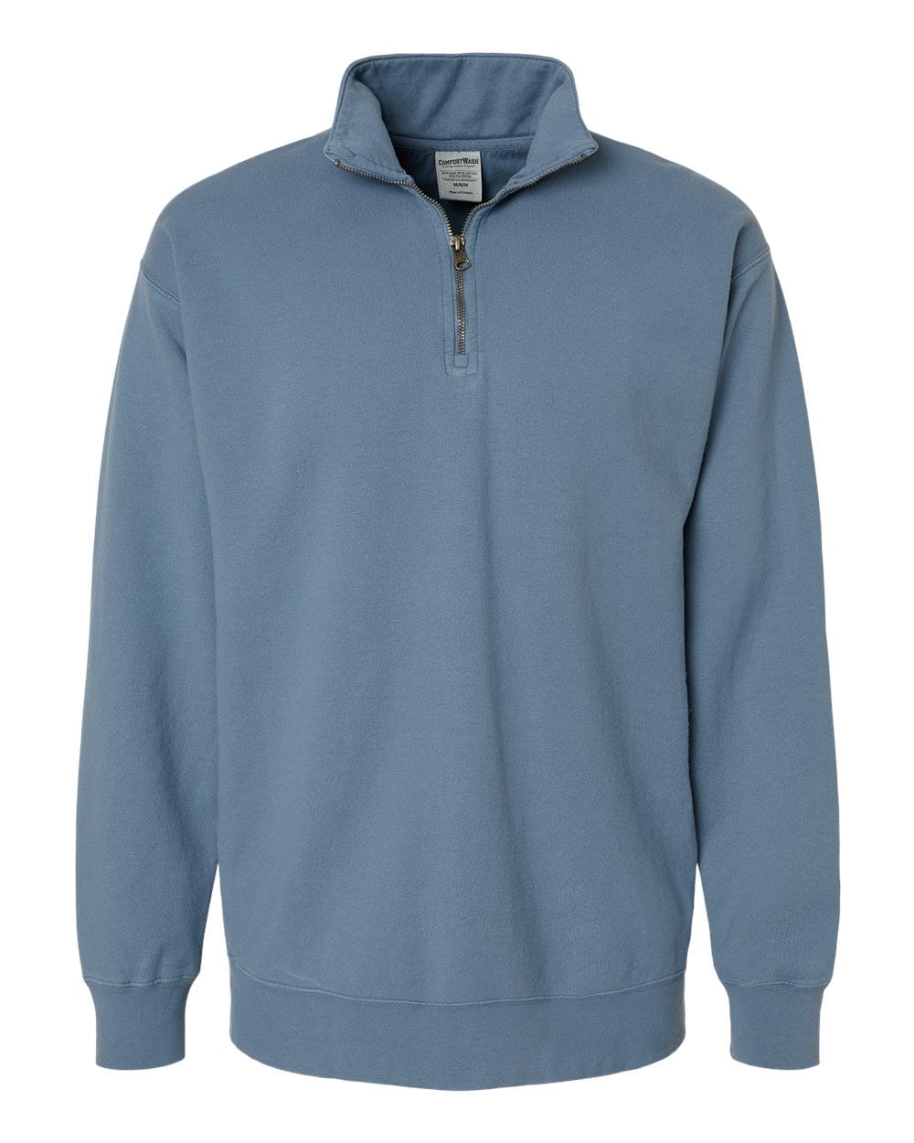 ComfortWash by Hanes Fleece - Premium - Crew S / Saltwater ComfortWash by Hanes GDH425 Unisex Garment-Dyed Quarter-Zip Sweatshirt