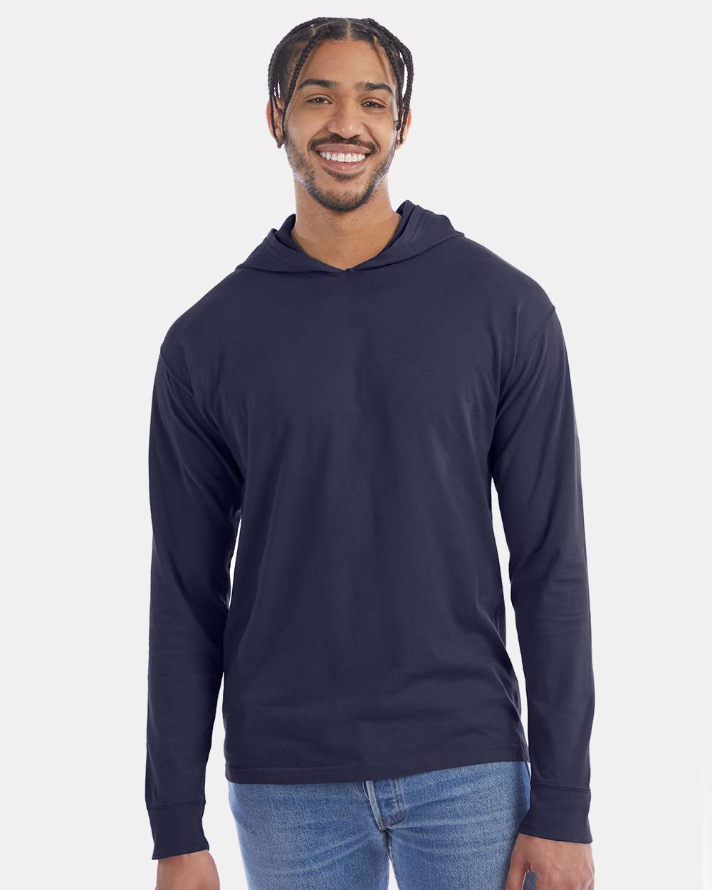 ComfortWash by Hanes T-Shirts - Long Sleeve S / Anchor Slate ComfortWash by Hanes GDH280 Unisex Garment-Dyed Jersey Hooded Long Sleeve T-Shirt