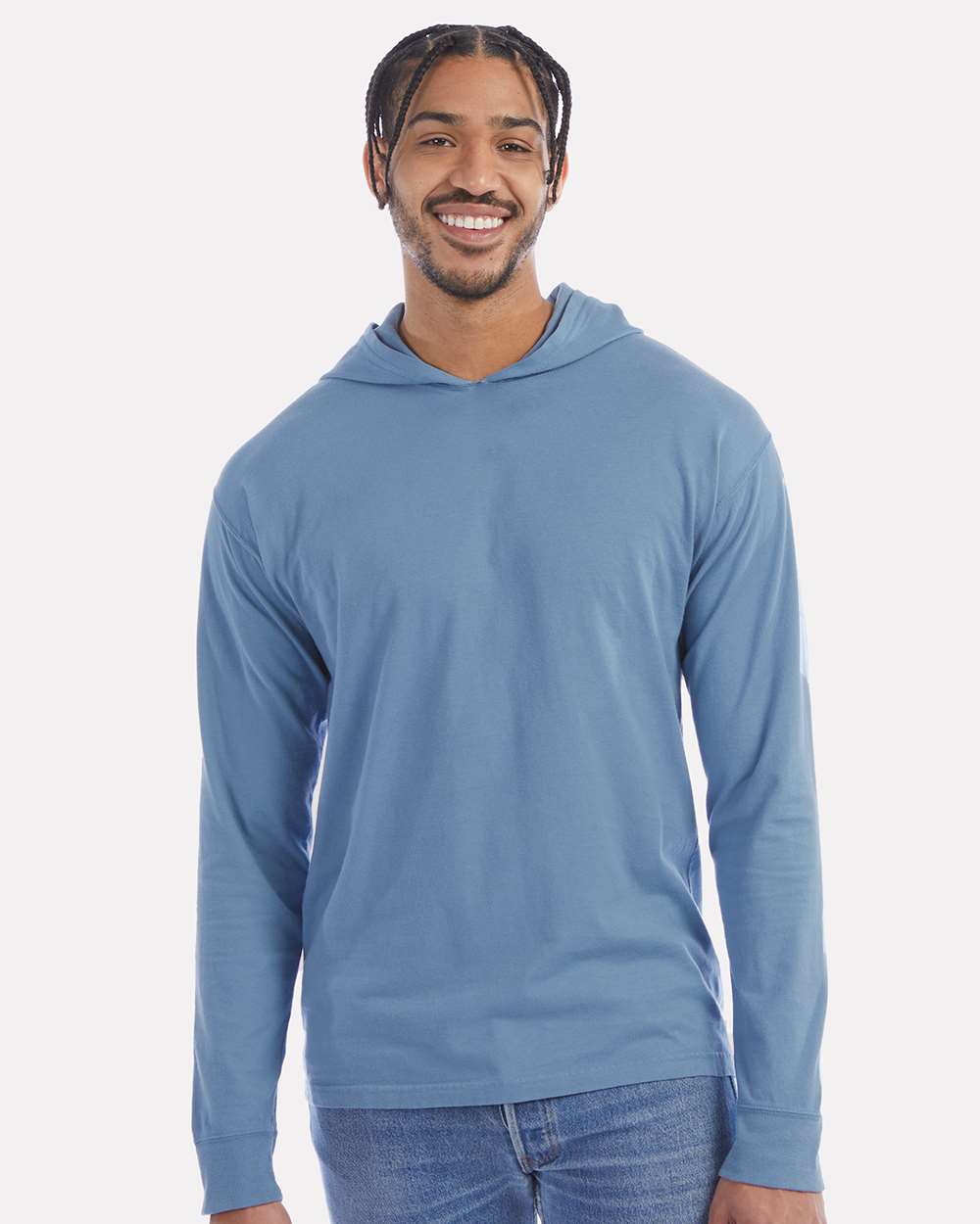 ComfortWash by Hanes T-Shirts - Long Sleeve S / Saltwater ComfortWash by Hanes GDH280 Unisex Garment-Dyed Jersey Hooded Long Sleeve T-Shirt