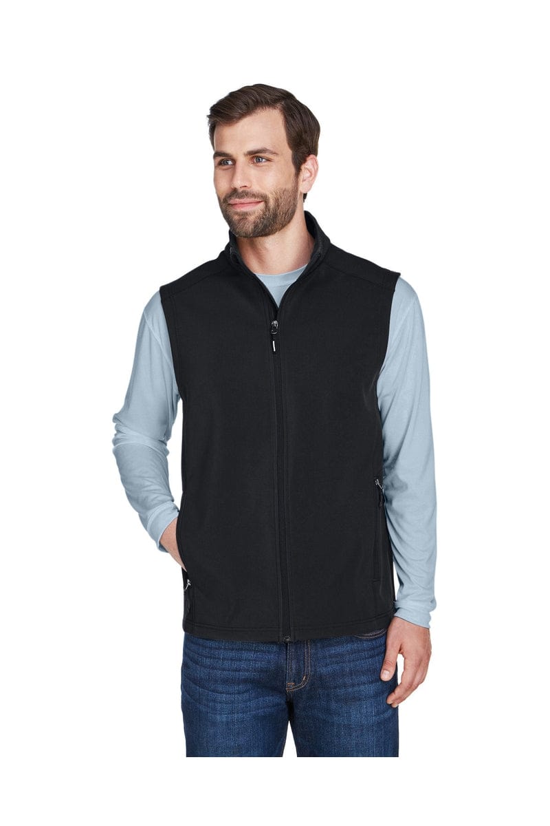 Core 365 Outerwear 5XL / Black Core 365 CE701: Men's Cruise Two-Layer Fleece Bonded Soft Shell Vest