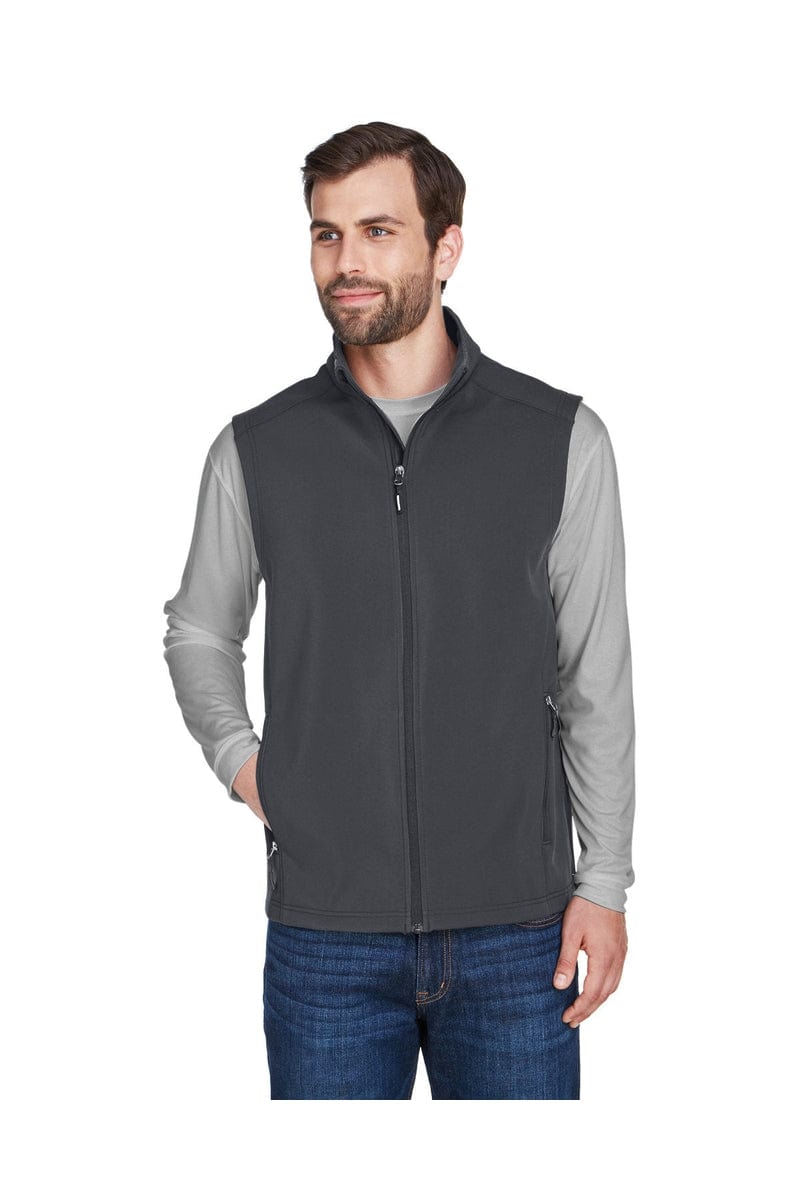 Core 365 Outerwear 5XL / Carbon Core 365 CE701: Men's Cruise Two-Layer Fleece Bonded Soft Shell Vest