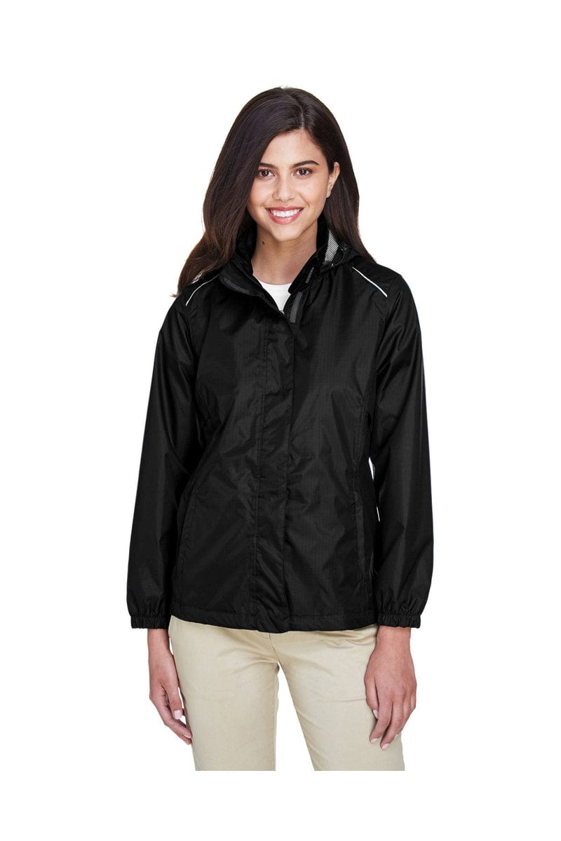 Core 365 Outerwear XS / Black Core 365 78185: Ladies' Climate Seam-Sealed Lightweight Variegated Ripstop Jacket