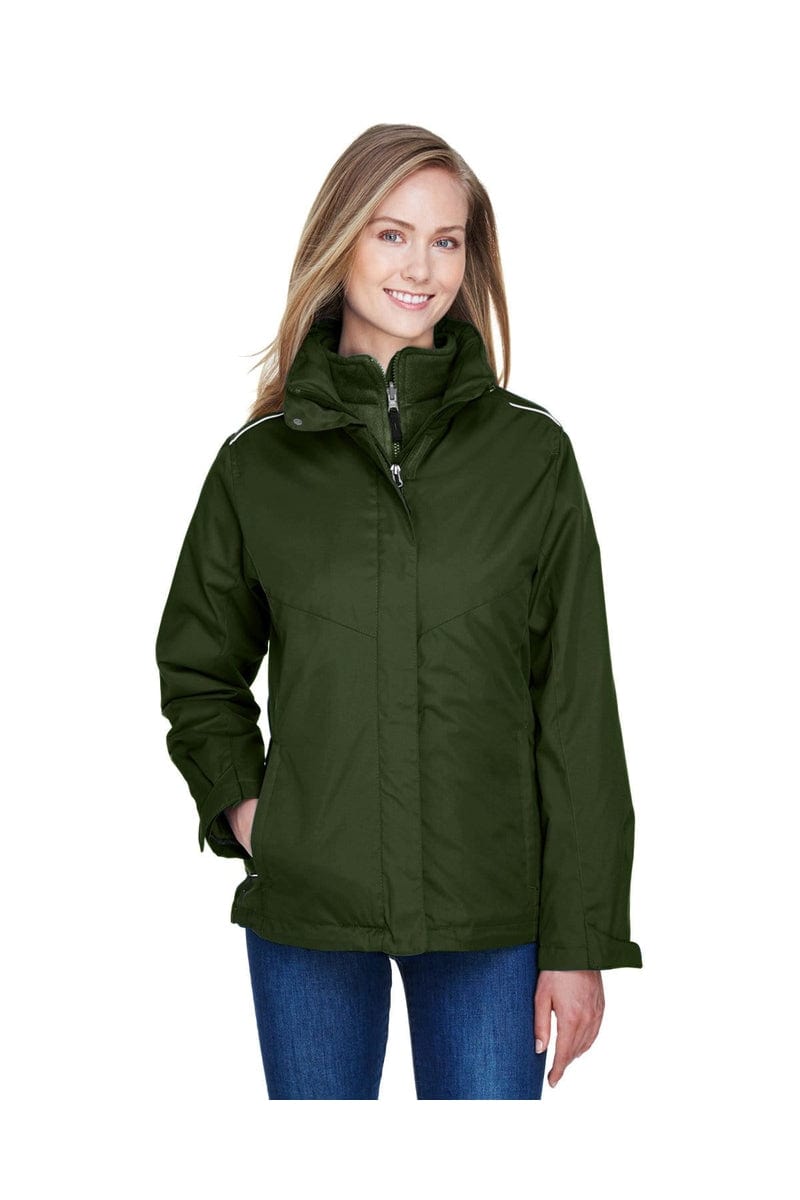 Core 365 Outerwear XS / Forest Core 365 78205: Ladies' Region 3-in-1 Jacket with Fleece Liner