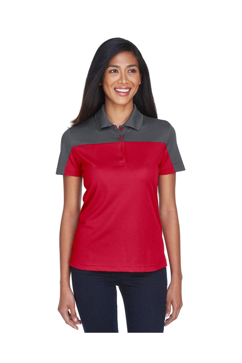 Core 365 Polos/Knits XS / Classc Red/ Crbn Core 365 CE101W: Ladies' Balance Colorblock Performance Pique Polo