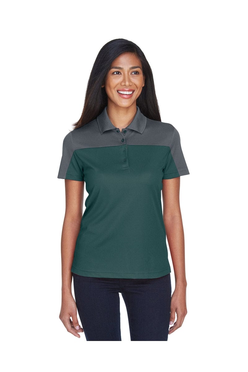 Core 365 Polos/Knits XS / Forest/ Carbon Core 365 CE101W: Ladies' Balance Colorblock Performance Pique Polo