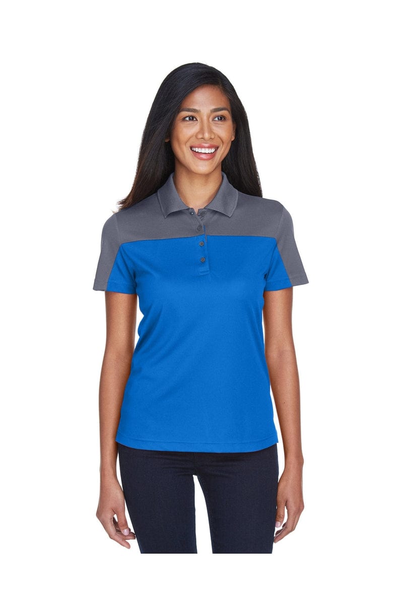 Core 365 Polos/Knits XS / Tru Royal/ Crbn Core 365 CE101W: Ladies' Balance Colorblock Performance Pique Polo